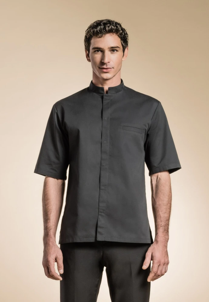 [JMAN1S16TBC] MANTOVA Short Sleeves (16 Black, Size to confirm)